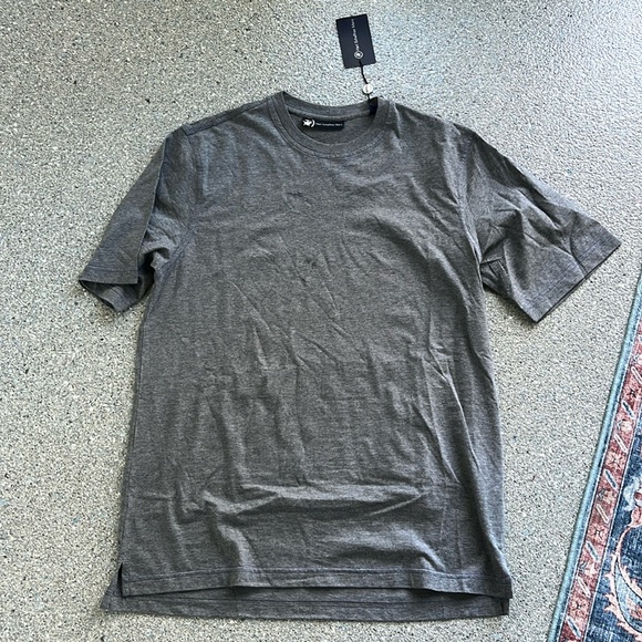 Hart Schaffner Marx grey cotton short sleeve shirt - Picture 1 of 5